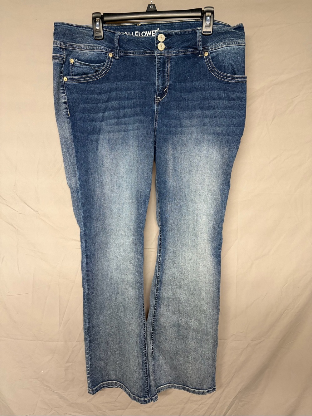 Wallflower Blue Faded Flare Jeans